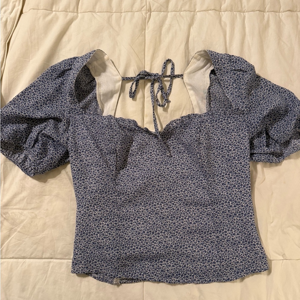 Abercrombie & Fitch Navy Floral Blouse